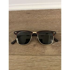 80s Ray-Ban Clubmaster Made in USA Vintage B&L Bausch Lomb Brown Gold Sunglasses